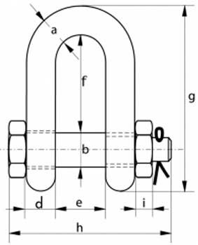 Рис.1. Чертеж скобы такелажной G-4153