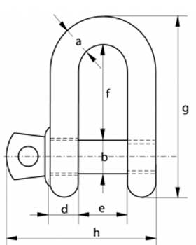Рис.1. Чертеж скобы такелажной G-3151