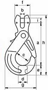 Рис.1. Чертеж крюка самозакрывающегося XLC с вилочным соединением