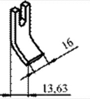 Схема неподвижного электроконтакта 16х13,63