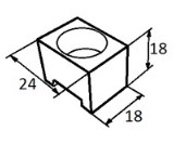 Схема неподвижного электроконтакта 24х18х18