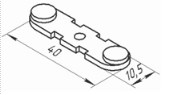 Схема электроконтакта подвижного 40х10,5