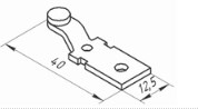 Схема электроконтакта подвижного 40х12,5