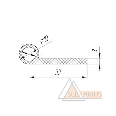 Уплотнение ПР-76 (ДН 07.1164.00) - габаритный чертеж