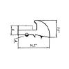 Уплотнитель стеклопакета форточки Р-012-03 - габаритный чертеж